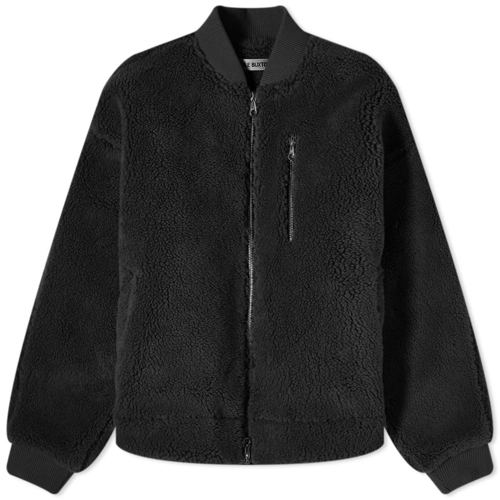 Cole Buxton - Men Fleece Bomber Jacket - Black - Size M